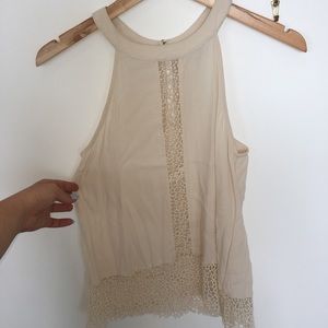 Cream color strapless size S
